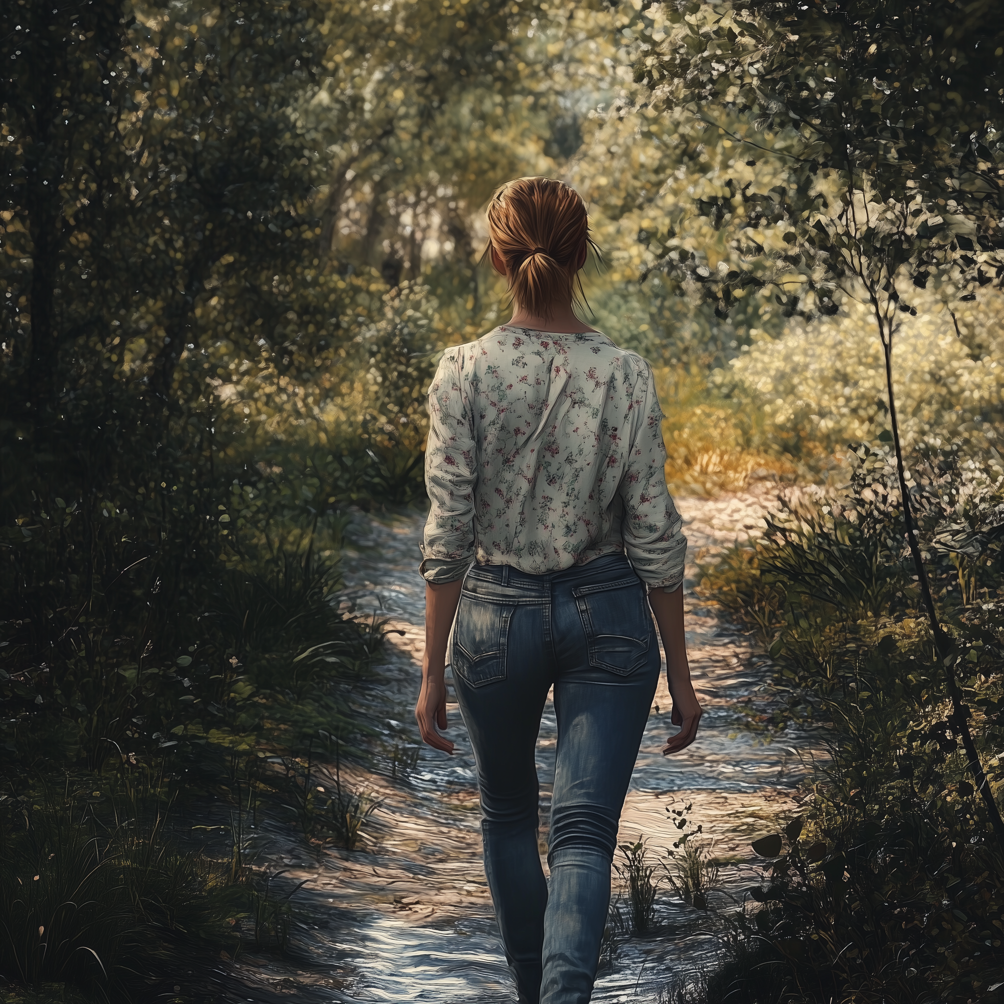 Frau im Wald