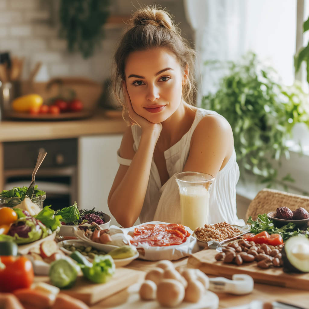 Frau mit Essen