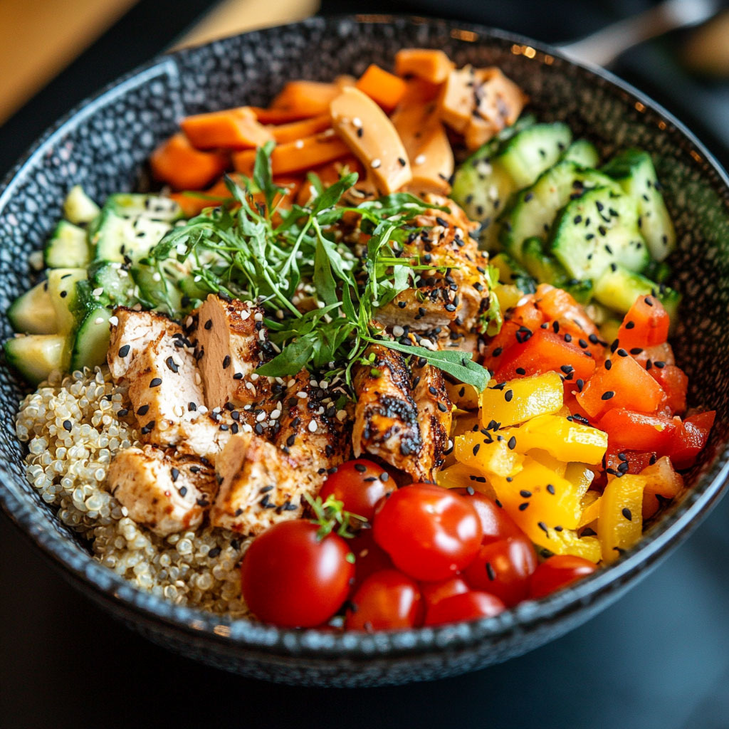 Quinoa-mit-Hähnchen-und-Gemüse